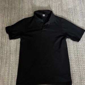 Hanes X-Temp Black Pique Short-Sleeve Polo Shirt